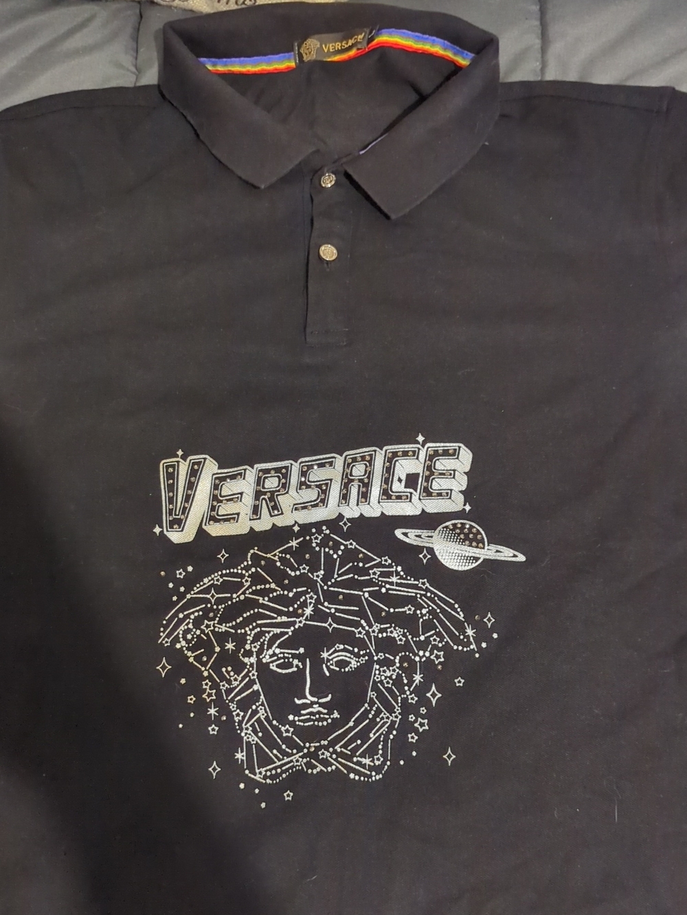 Authentic Versace Consolation Polo Size Small - Made In Italy - CUTE!